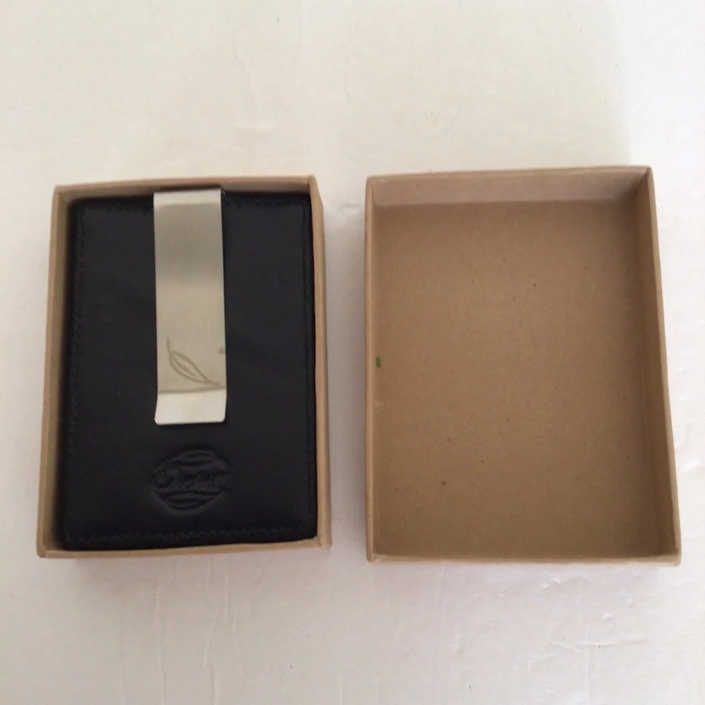 ORCHILL BLACK LEATHER CARD HOLDER WALLET NWOT